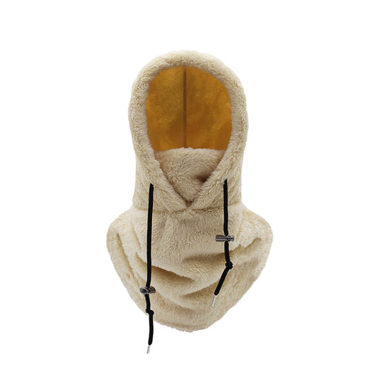 Cagoule Polaire Réglable Chaud Beige - PanierRoyale