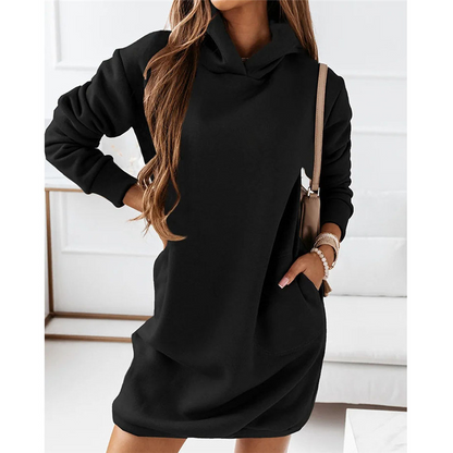 Robe Capuche Chic Femme avec Manches Longues - PanierRoyale