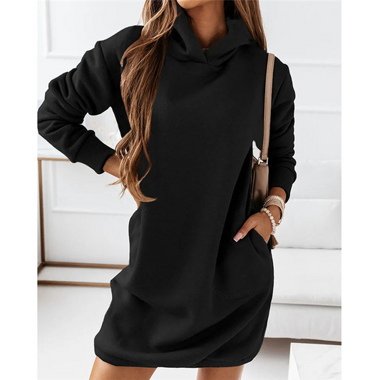 Robe Capuche Chic Femme avec Manches Longues - PanierRoyale