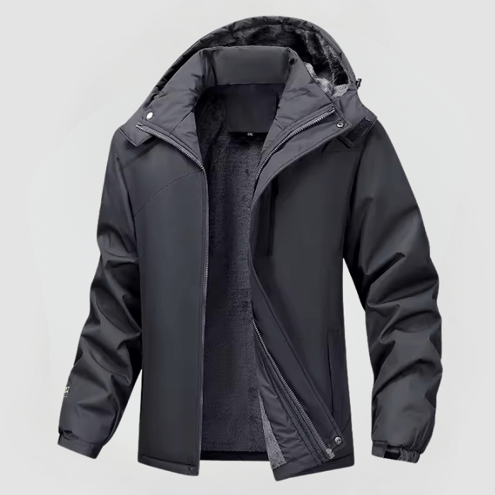Parka Hiver Homme à Capuche et Fermeture Éclair