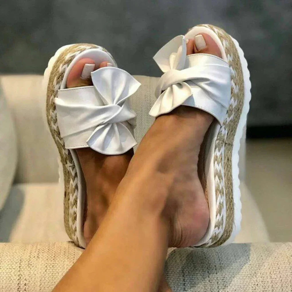 Sandales Plates à Fleurs pour Femme Printemps