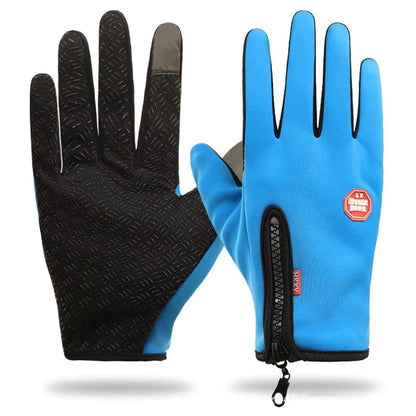 Gants d'Hiver Imperméables pour Adultes avec Fermeture Éclair