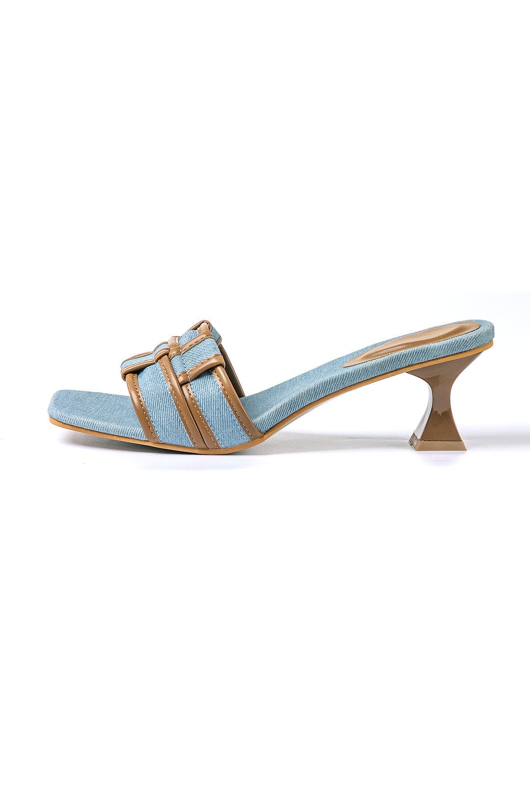 Mules Denim Élégantes à Talon Bloc Confortables