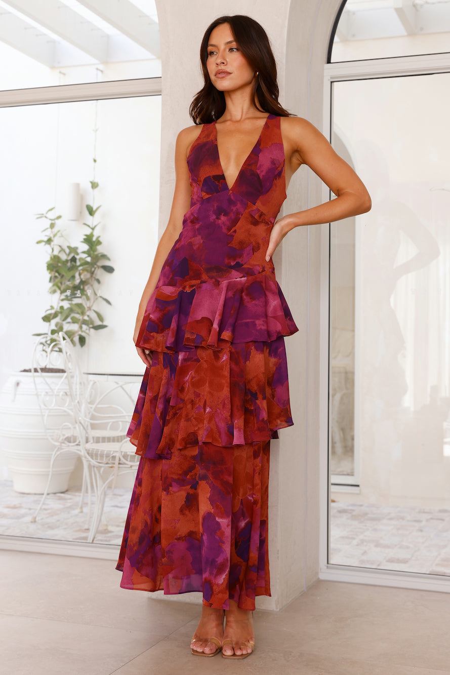 Robe Longue Fleurs Élégante pour Femme
