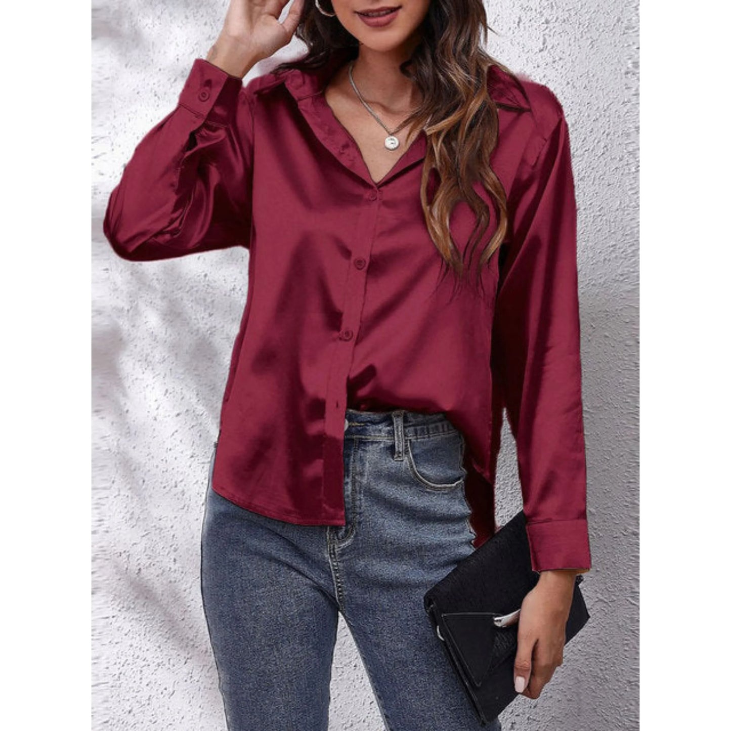 Chemise Femme Élégante en Soie