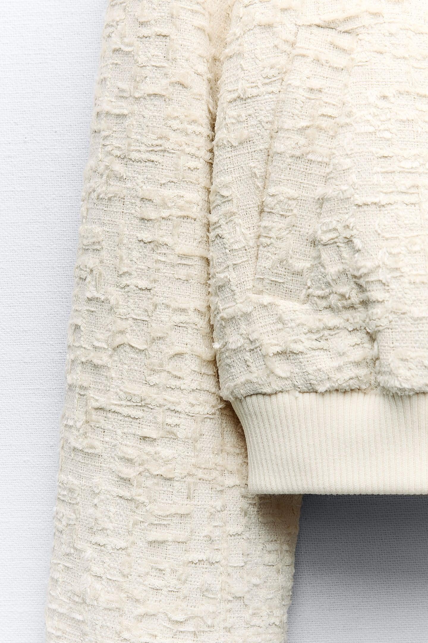 Veste Courte Boutonnée à Fermeture Éclair Dorée