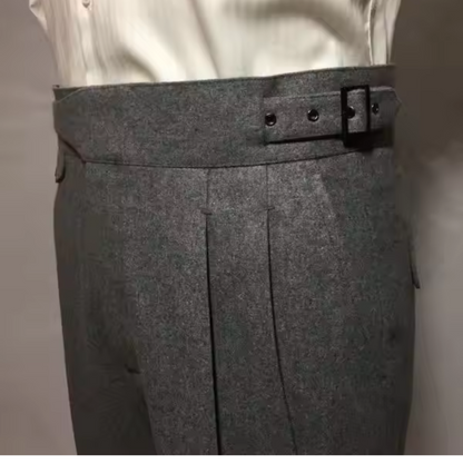 Pantalon Homme Classique Taille Élevée Confortable - luxestyle