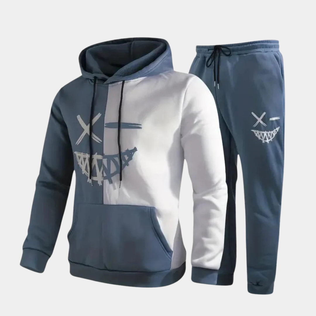 Survêtement Homme Décontracté avec Capuche et Pantalon Sport