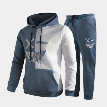 Survêtement Homme Décontracté avec Capuche et Pantalon Sport