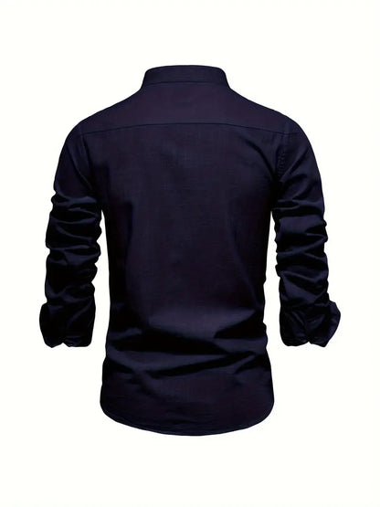 Chemise Homme Coton Décontracté à Boutons