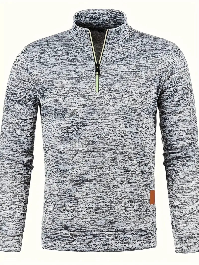 Pull à Manches Longues et Fermeture Éclair Doux