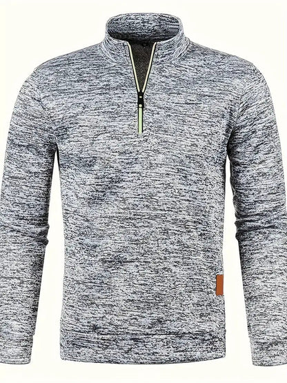 Pull à Manches Longues et Fermeture Éclair Doux