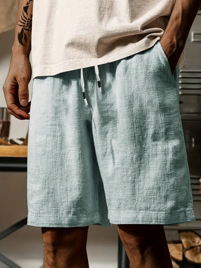 Shorts Homme Décontractés Été avec Cordelière et Tissu Doux