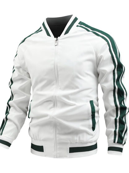 Veste de Running Homme Blanc et Vert Foncé - PanierRoyale
