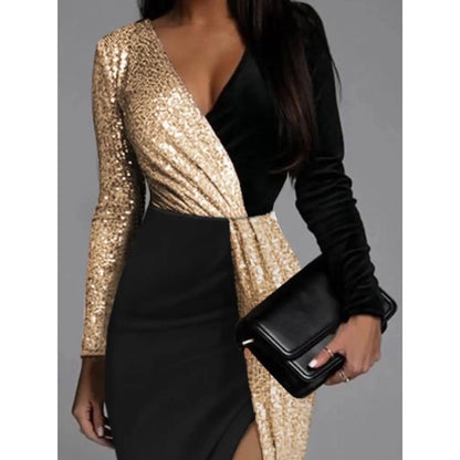 Robe Courte Élégante Pailletée pour Femme - PanierRoyale