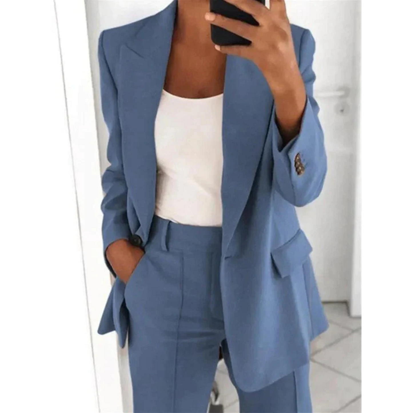 Costume Femme Tailleur Chic Élégant Slim Fit - PanierRoyale