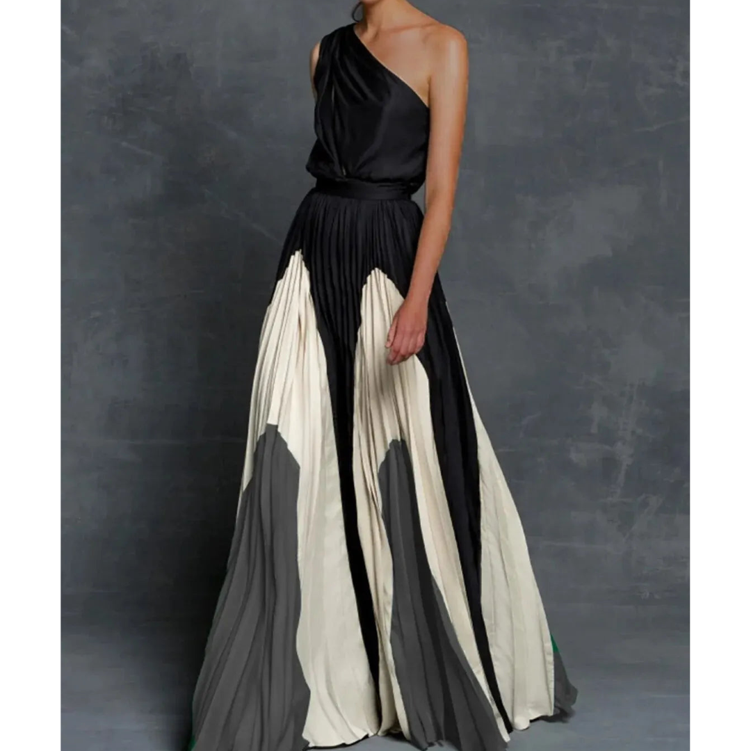 Robe Femme Élégante Asymétrique Longue