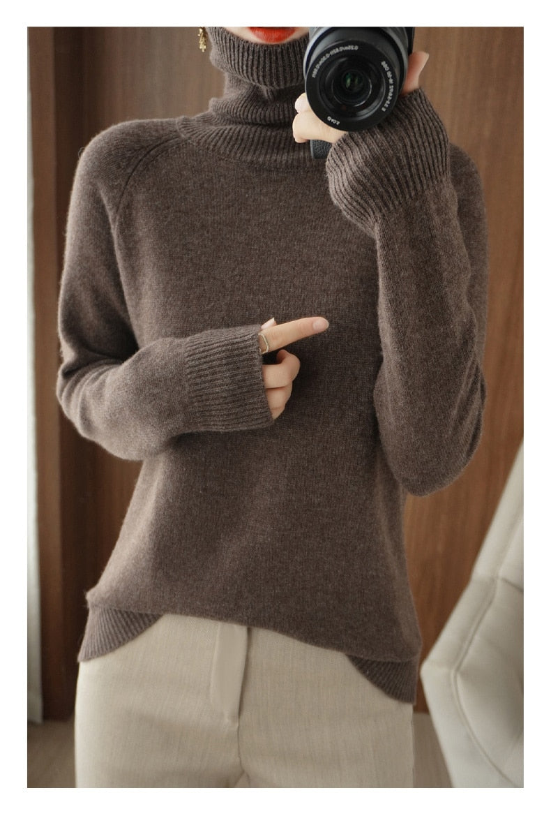 Pull Femme Chic en Laine Douce et Chaud