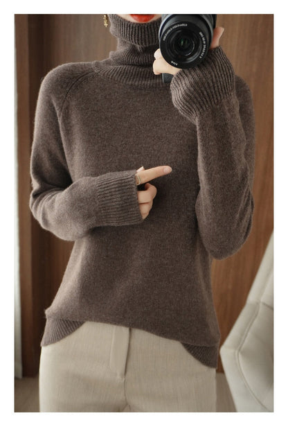 Pull Femme Chic en Laine Douce et Chaud
