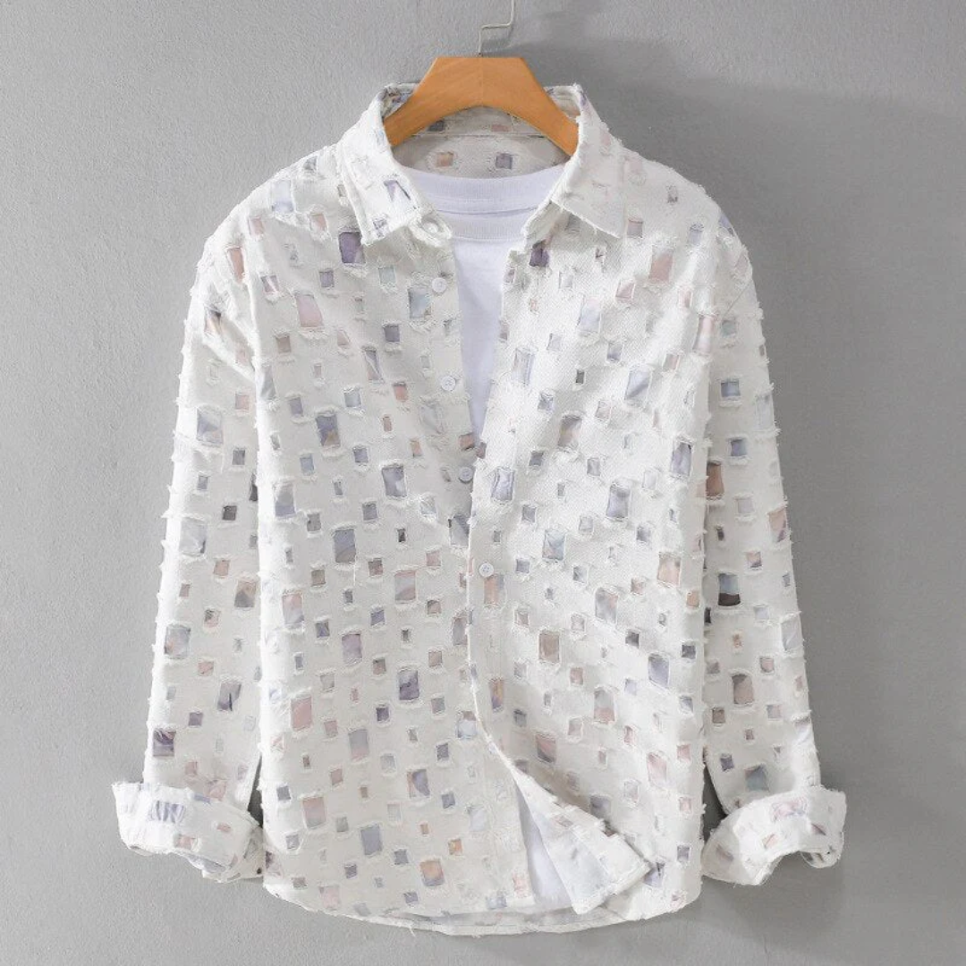 Chemise Polo Homme Coton Confortable Blanc