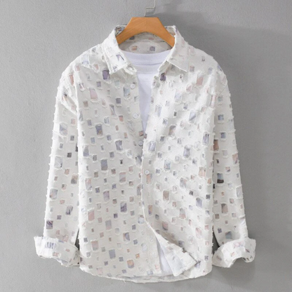Chemise Polo Homme Coton Confortable Blanc