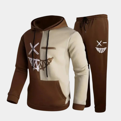 Survêtement Homme Décontracté avec Capuche et Pantalon Sport