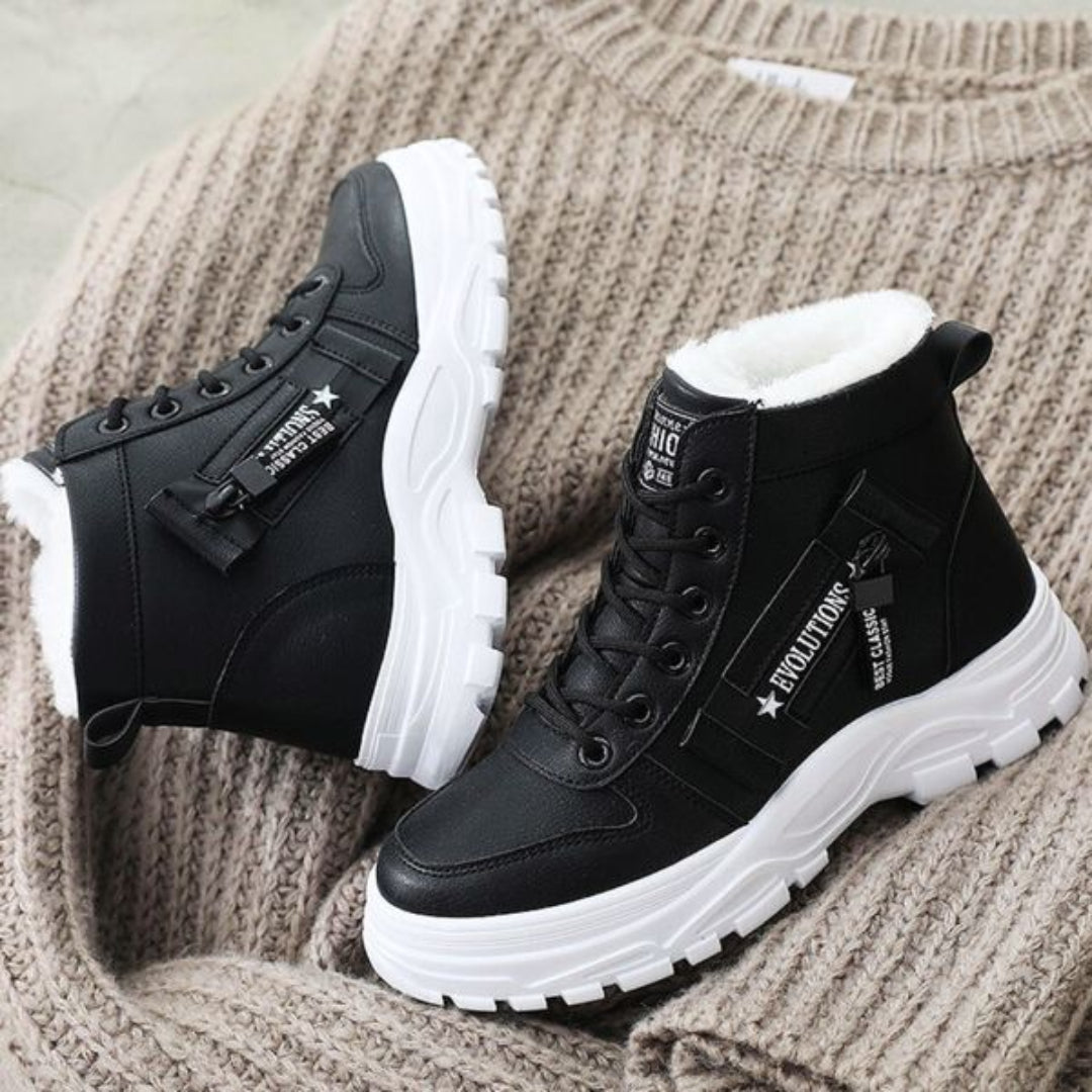 Bottines Hiver Femmes Chaussures à Lacets Confortables - PanierRoyale