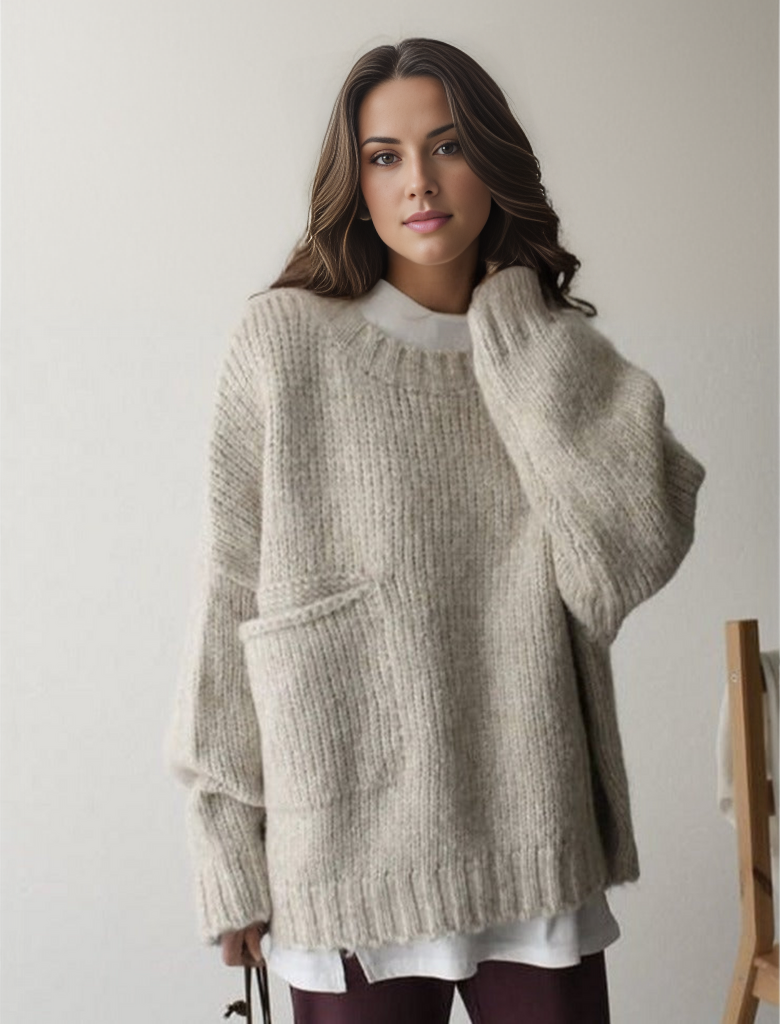 Pull Femme Grande Taille Hiver Chaud et Confortable - PanierRoyale