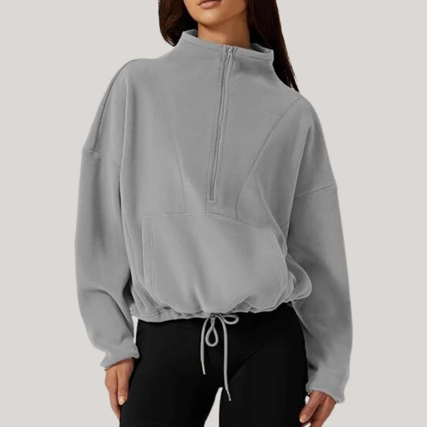 Pull femme chic zippé moderne