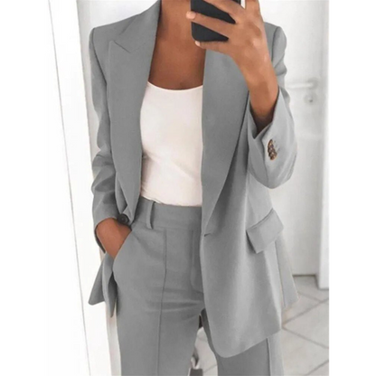 Costume Femme Tailleur Chic Élégant Slim Fit