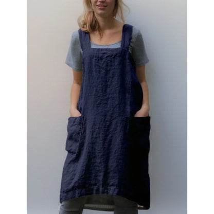 Robe de Cuisine Femme Pratique avec Poches
