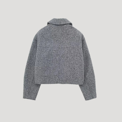Veste Hiver Femme Courte à Fermeture Éclair