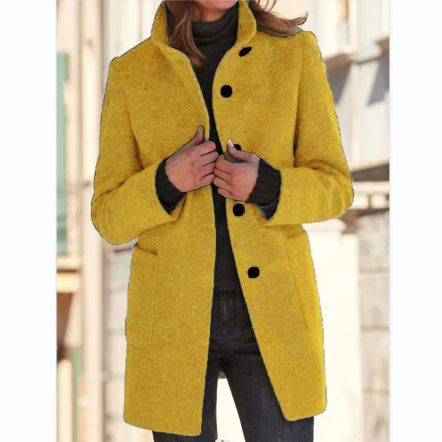 Manteau Femme Long en Coton Imperméable Élégant - PanierRoyale