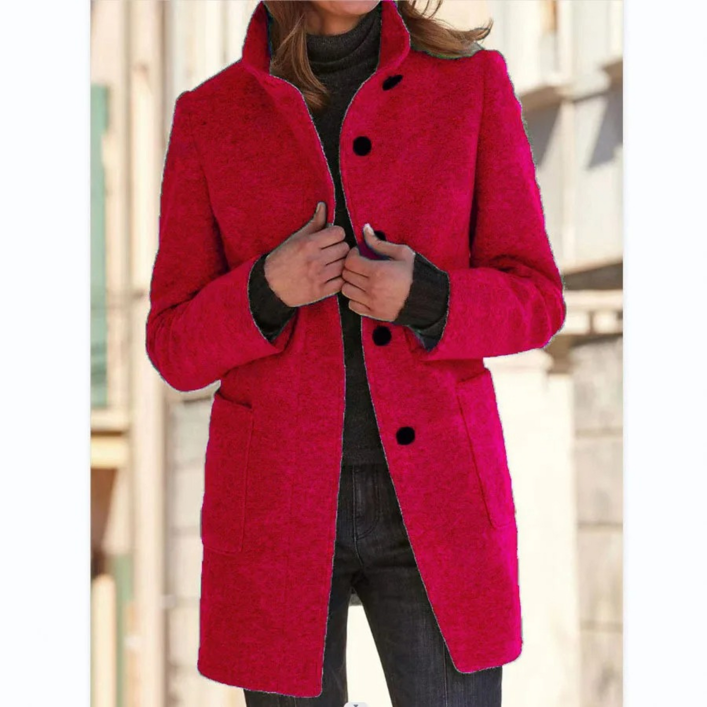 Manteau Femme Long en Coton Imperméable Élégant