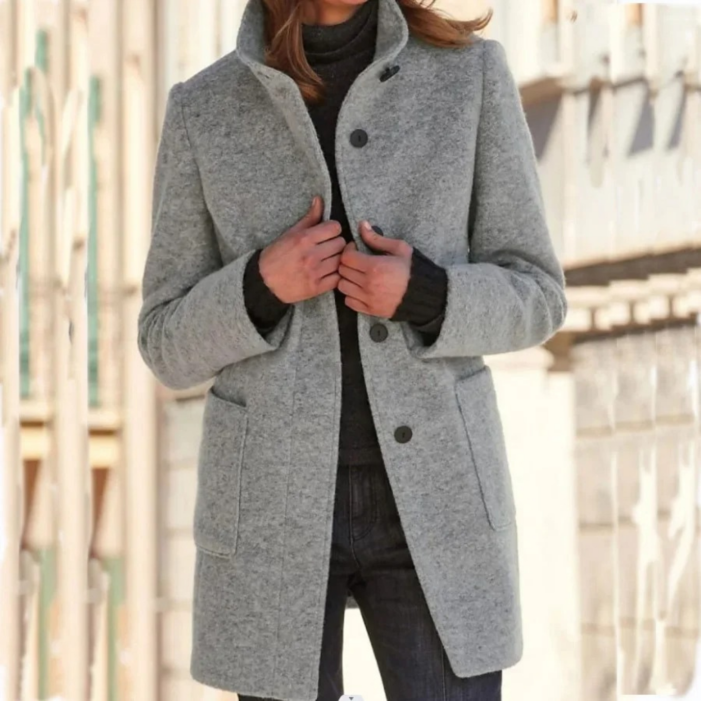 Manteau Femme Long en Coton Imperméable Élégant