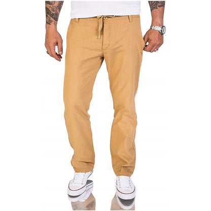 Pantalon Homme Coton Décontracté Unicolore