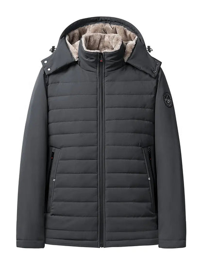 Veste Hiver Homme avec Capuche Amovible et Manches Réglables - PanierRoyale