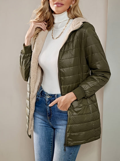 Veste Femme Hiver Chic et Élégante à Fermeture Éclair