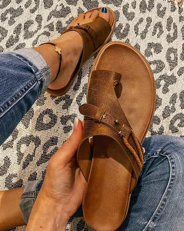Sandales Mule Femmes en Cuir Écologique et Confortables - PanierRoyale