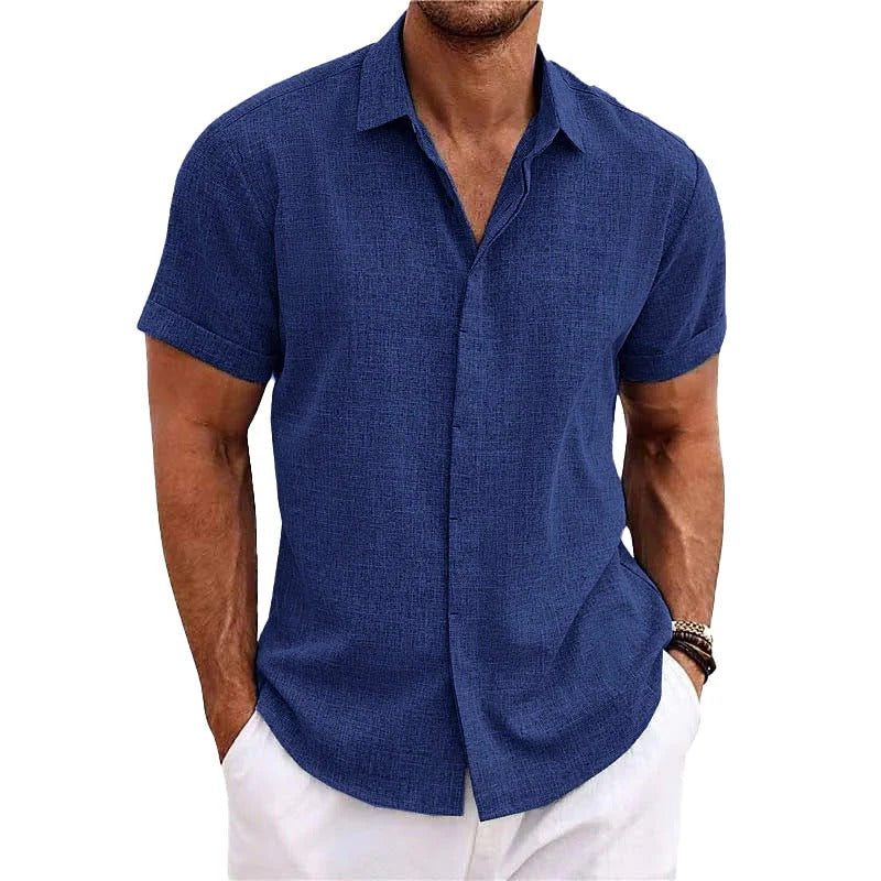 Chemise Homme Été Manches Courtes Style Italien