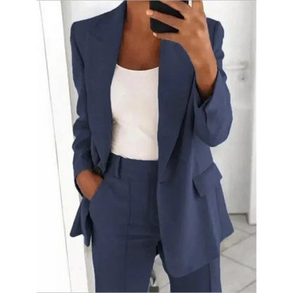 Costume Femme Tailleur Chic Élégant Slim Fit