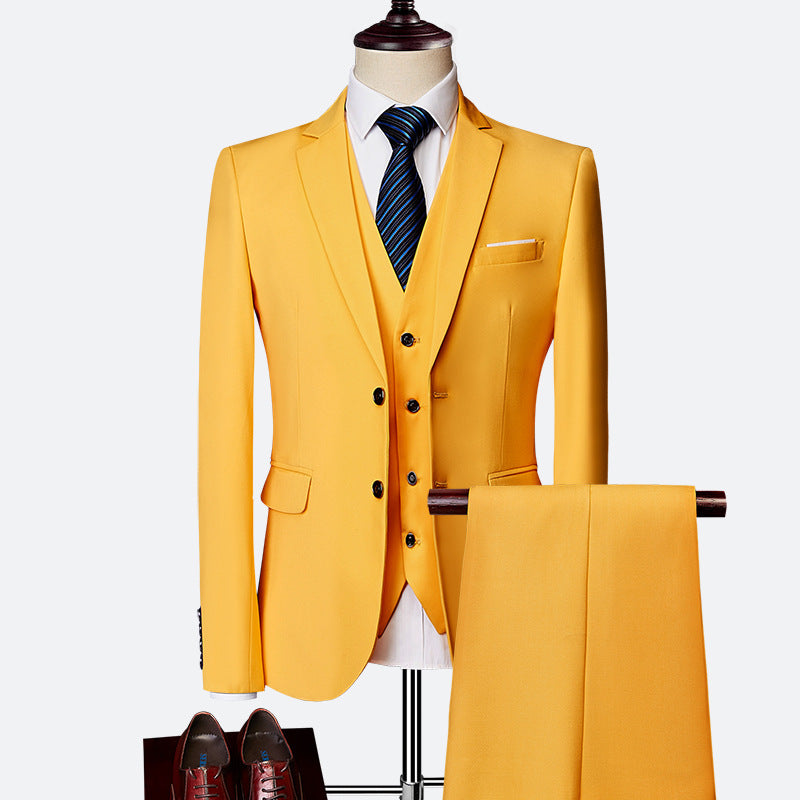 Costume Homme 3 Pièces Slim Fit Élégant pour Mariage ou Soirée