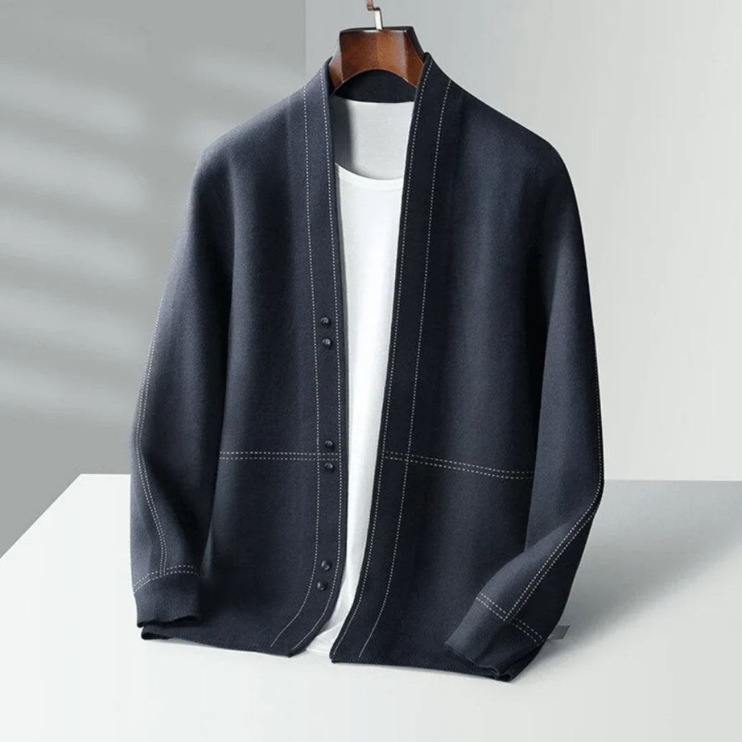 Pull Homme en Laine Noir Élégant - PanierRoyale