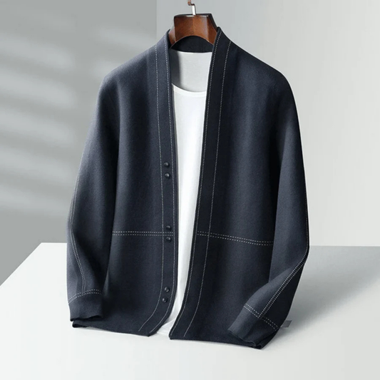 Pull Homme en Laine Noir Élégant - PanierRoyale