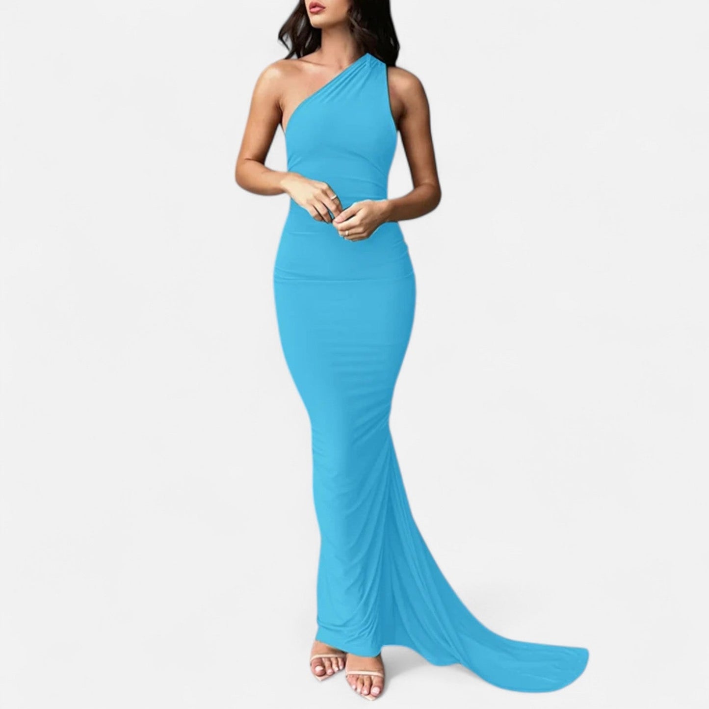 Robe femme maxi épaule dénudée tendance été