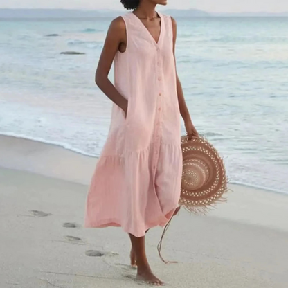 Robe Femme Chic Col en V Décolleté