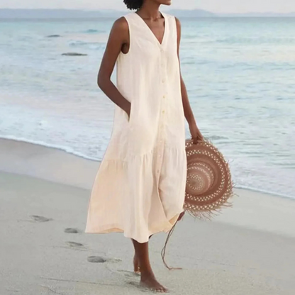 Robe Femme Chic Col en V Décolleté