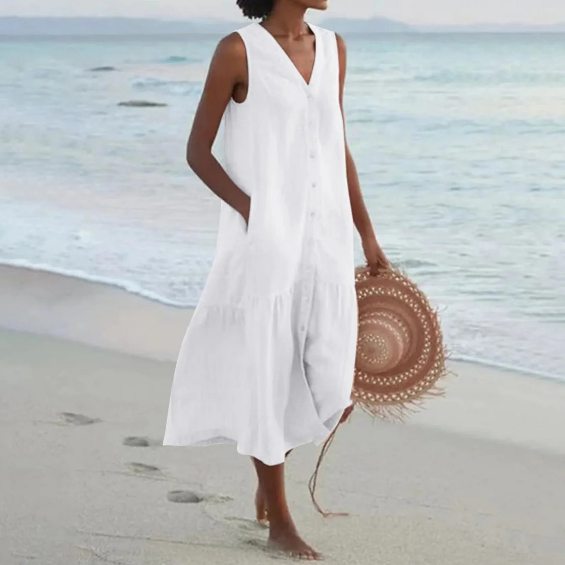 Robe Femme Chic Col en V Décolleté - PanierRoyale