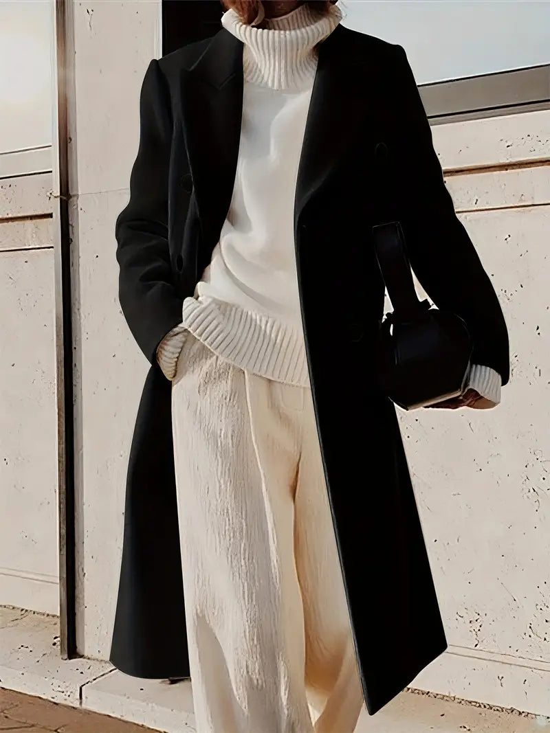 Manteau Femme Chic en Cachemire avec Capuchon