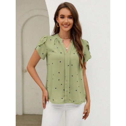 Blouse Femme Manches Courtes Décontractée Chic